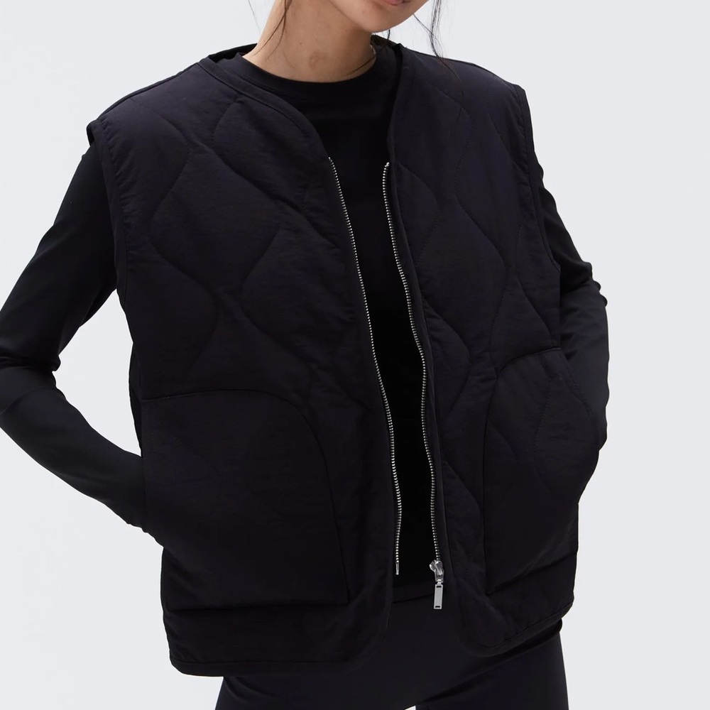 Adanola Black Quilted Gilet Vest